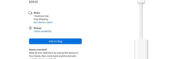 Apple Releases USB-C to Lightning Adapter for iPhone 15 and 1-Meter Thunderbolt 4 Pro Cable