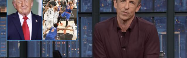 Seth Meyers breaks down Trumps disastrous decision to attend NBA finals