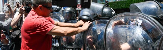 Argentina’s unions fill streets to protest president’s actions