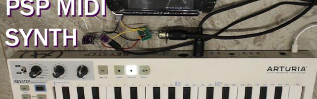 Синтезатор на PSP с подключением MIDI клавиатуры