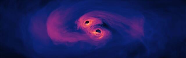 Supermassive black hole binary emits unexpected flares