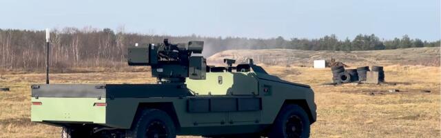 Ukrainians are live-testing a drone truck that can scoot and shoot with a .50 caliber gun turret