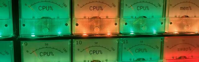 CPU Monitor Uses Physical Dials and LEDs to Show Usage
