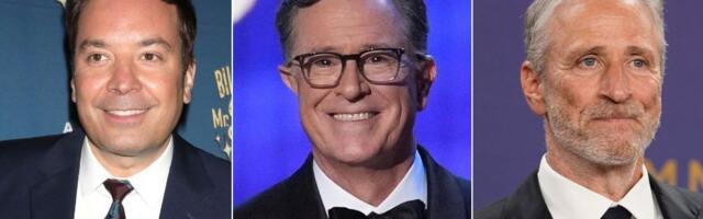 Late-night hosts reacted to Jimmy Kimmel's suspension with the sharpest tools in their kit: comedy and defiance