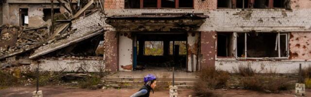 Ukraine’s young skiers practice in a bombed-out Olympic training base