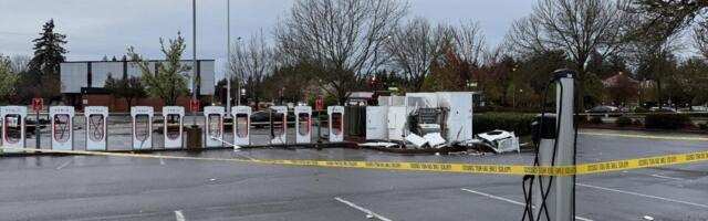 Tesla Supercharger damaged in possible explosion in Washington