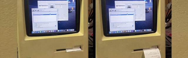 Retro Apple Mac mod implements thermal printer floppy swap — machine also benefits from a Mac Mini brain transplant
