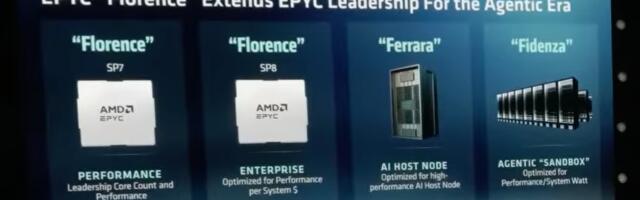 AMD splits Zen 7 into three EPYC families for 2028 and starts selling server CPUs by the agent — Florence, Ferrara, and Fidenza to be applied across AI-focused product stack