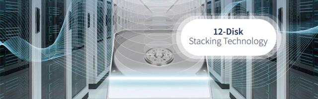 Toshiba touts industry-first 12-disk HDD stacking technology, will pair with microwave-based recording tech — says advance will enable 40TB drives in 2027