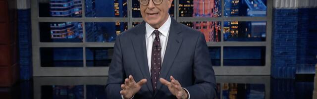 Stephen Colbert reacts to Trumps creepy alleged birthday drawing for Epstein
