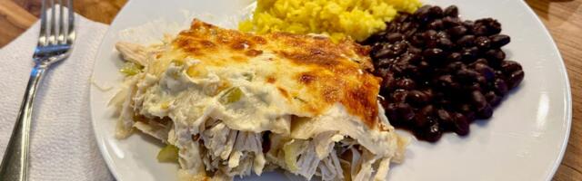 As a mom of 2, these chicken enchiladas are the perfect weeknight dinner option for my family
