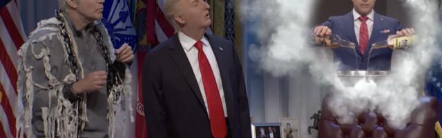 Ghost of Jeffrey Epstein visits Trump in the SNL season finale cold open