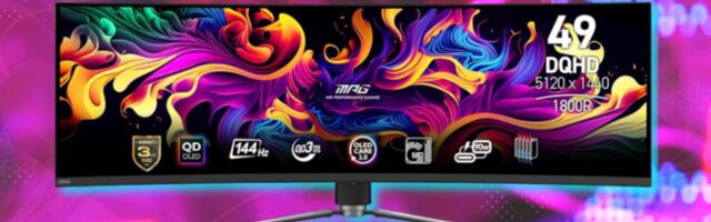 Take $100 off MSIs stunning 49-inch curved OLED gaming monitor