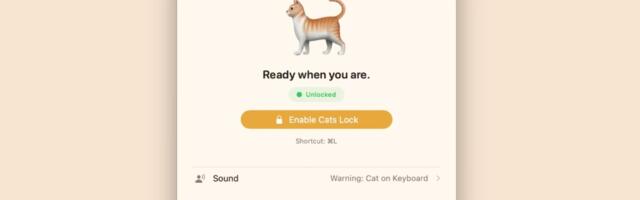 This new Mac app locks the keyboard to prevent chaos when your cat tramples all over it