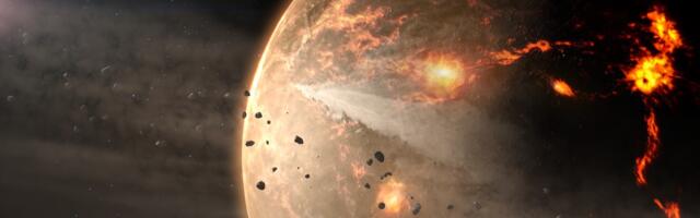 The missing 500 million: Cosmic bombardment melted Earth's first crust