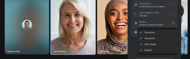 Google Meet now lets you choose what’s included in your meeting notes