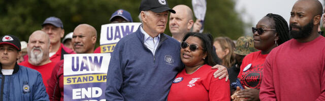 President Biden joins UAW picket line in Michigan