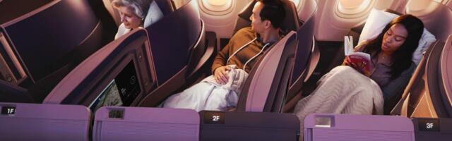 See inside United's first ultra-premium long-haul Airbus jet. It has sliding doors and a walk-up snack bar.