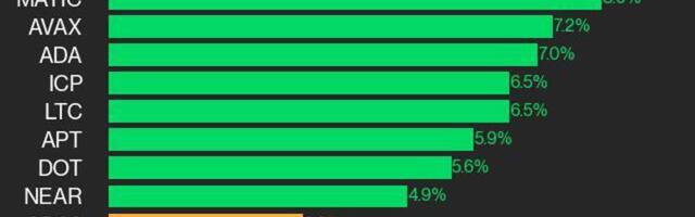 CoinDesk 20 Performance Update: 19 Out of 20 Assets in the Green