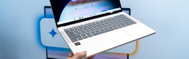 Chromebook Plus laptops like Lenovo’s sleek, new 14-incher are getting free Gemini AI features