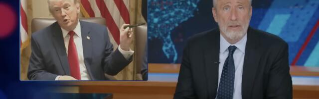 Jon Stewart has a brutal reaction to Trump waffling about pens