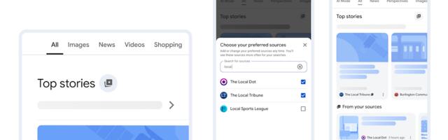 Google lets you pick preferred sources when you search