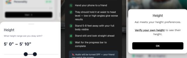 Tinders fake height verification is now a real feature on another app