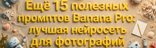 Ещё 15 полезных промптов для Nano Banana Pro: лучшая нейросеть для фото