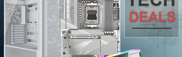 Pay $611 for 64GB of Corsair Vengeance RAM and Samsung's 2TB PCIe Gen 5 9100 Pro when paired with a Gigabyte X870 Auros Elite motherboard and Corsair Frame 5000D case — matching colors for a pure white build