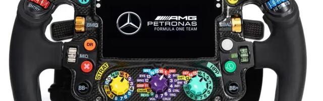 Sim Lab teams up with Mercedes to showcase a new $2,500 F1 sim-racing steering wheel