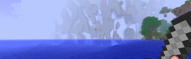 The Far Lands! Over 14 years later, the edge of a Minecraft world has been reached