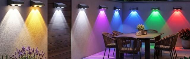 These solar fence lights offer 11 modes and 9 colors for $2.50 per light, and the IP65 rating means they stay out all year