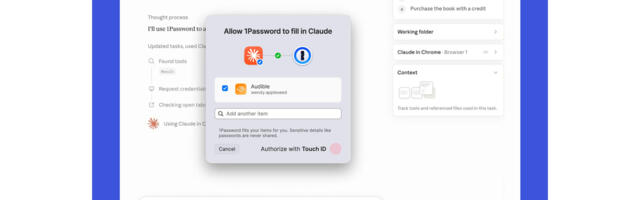 You can now grant Claude access to your 1Password credentials