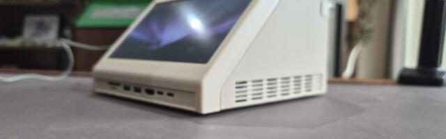 Classic tiny LEGO computer brick design from 1979 made into full-scale working computer — Mac Mini implanted into this 10:1 scale inflated reimagining