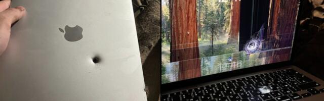 Ukrainian soldier's M1 MacBook Air takes direct shrapnel hit, still works despite battle damage — screen cracked and letter 'K' missing but laptop remains functional