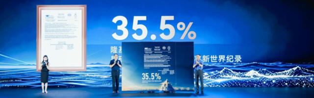 Chinese solar company says its new cell has an efficiency of 35.5 percent