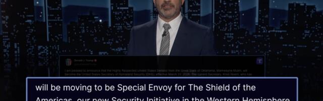 Jimmy Kimmel reacts to Trump firing Kristi Noem