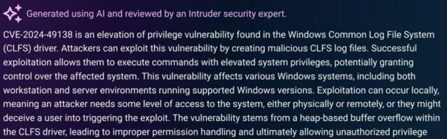 Intruder Enhances Free Vulnerability Intelligence Platform ‘Intel’ with AI-Generated CVE Descriptions