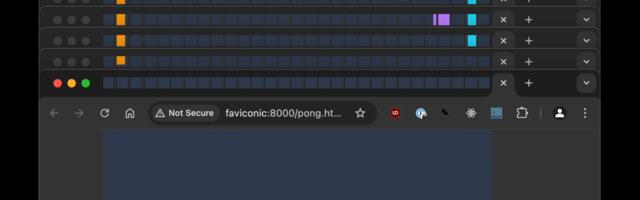 Pong can now be played across 240 browser tabs — faviconic leverages tab favicons
