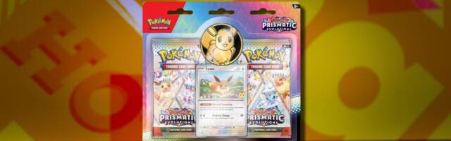 Save almost $5 on the Pokémon TCG Prismatic Evolutions Eevee 2-pack blister