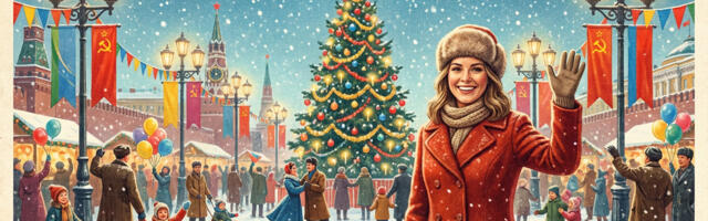 Как сделать новогоднюю открытку в стиле СССР с помощью нейросети: 30 готовых промптов