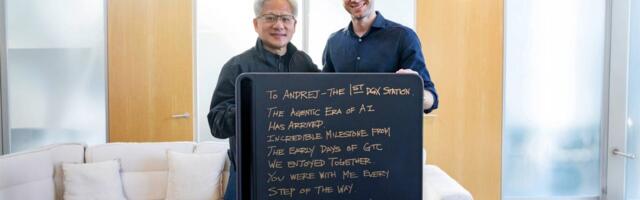 Andrej Karpathy says he's using his Jensen Huang hand-signed Nvidia chip system to power his Clawbot 'Dobby'