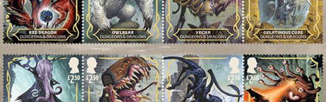 D&D's Mindflayer and Owlbear now on postage stamps officially approved by King Charles