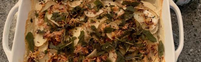 I make the same potato casserole every Thanksgiving. My family raves about it, it looks good, and it's so easy to make.