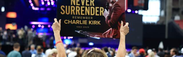 Photos show huge crowds turning out for Charlie Kirk's memorial