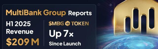 MultiBank Group Delivers Record H1 Results with $209M Revenue and MBG Token Driving 7X Returns Since Launch.