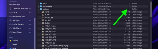Reveal Hidden Folder Sizes in macOS Finder With These Tricks