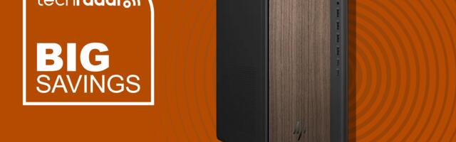 HP OmniDesk Desktop blends woodgrain style with Core Ultra 7 performance for business use, and it's $770 off right now
