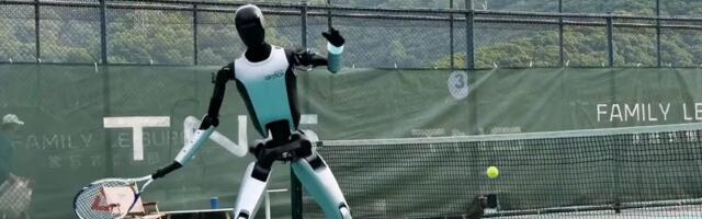 Meet the humanoid robot that plays tennis (almost) like a pro