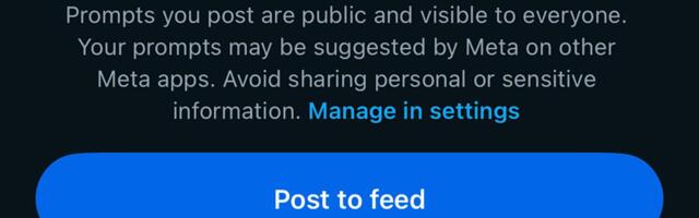 Meta warns users to 'avoid sharing personal or sensitive information' in its AI app